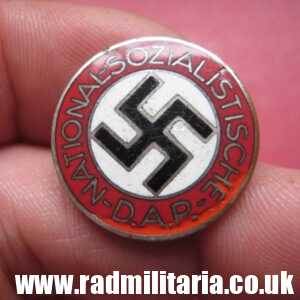 & original WW2 NSDAP enamel MEMBERSHIP BADGE marked RZM M1/109