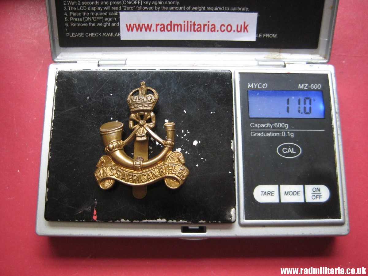 & WW1/WW2 British Army KING'S AFRICAN RIFLES metal CAP BADGE. - Image 8