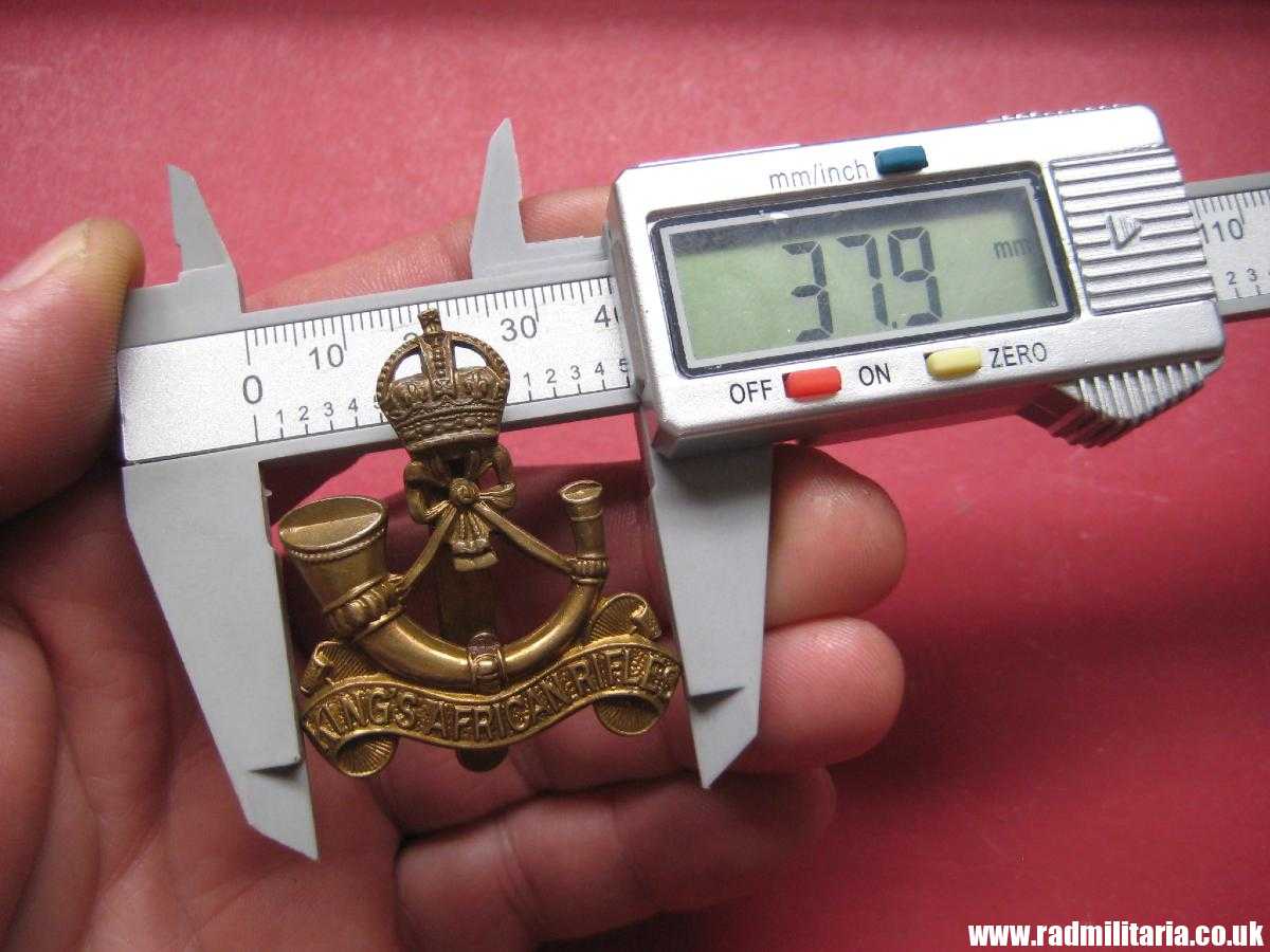 & WW1/WW2 British Army KING'S AFRICAN RIFLES metal CAP BADGE. - Image 9