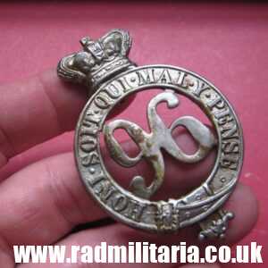 & pre WW1 original British Army 96th Regiment of Foot Glengarry VICTORIAN CAP BADGE.