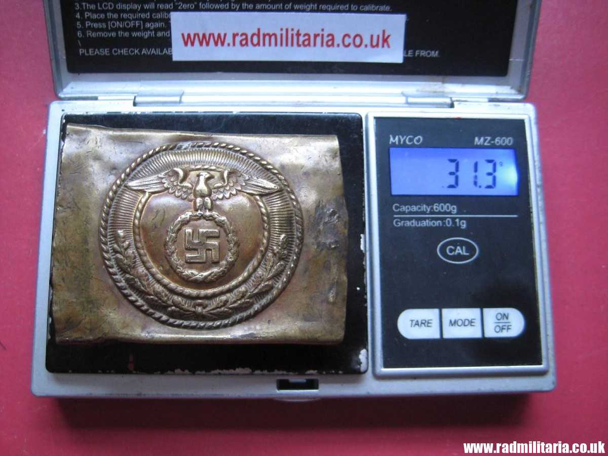 & WW2 German SA BELT BUCKLE, rare version with horizontal swastika - poor condition. - Image 7