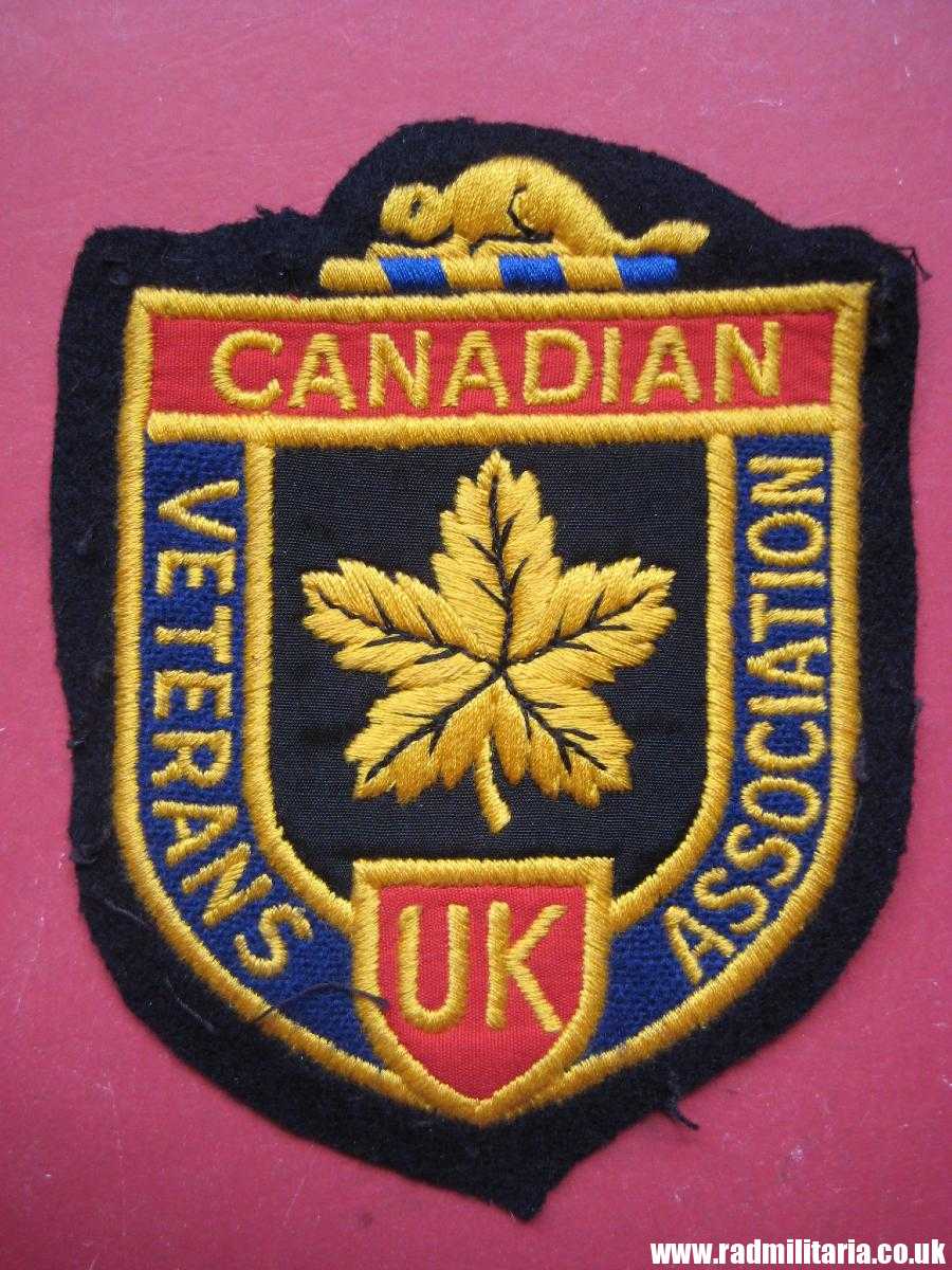 & post WW2 nice PATCH - CANADIAN VETERANS ASSOCIATION in UK in good used condition. - Image 2