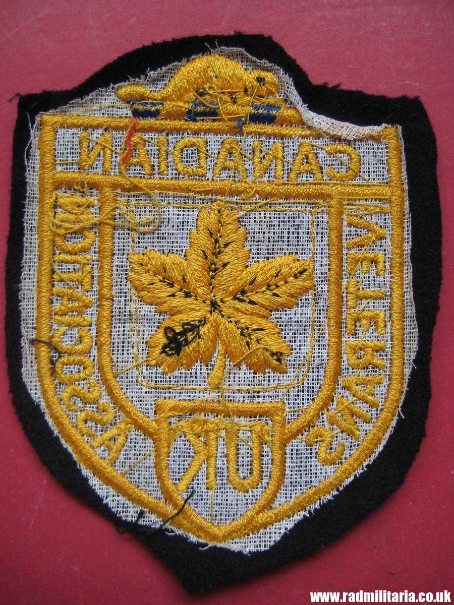 & post WW2 nice PATCH - CANADIAN VETERANS ASSOCIATION in UK in good used condition. - Image 4