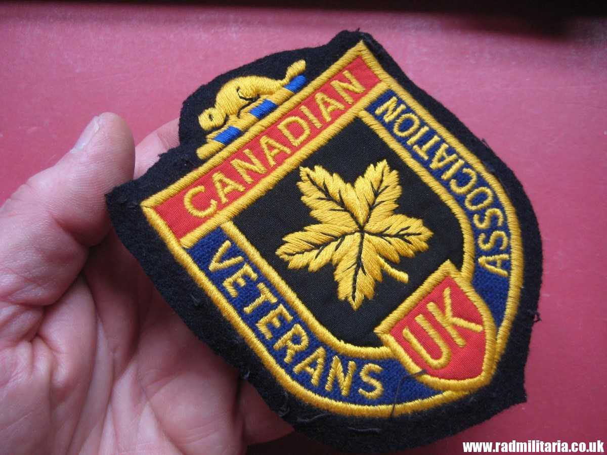 & post WW2 nice PATCH - CANADIAN VETERANS ASSOCIATION in UK in good used condition. - Image 5