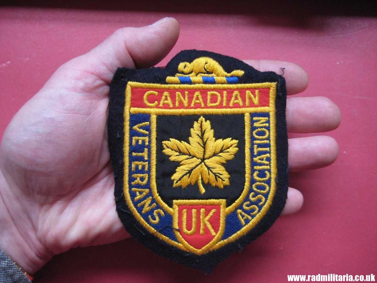 & post WW2 nice PATCH - CANADIAN VETERANS ASSOCIATION in UK in good used condition.