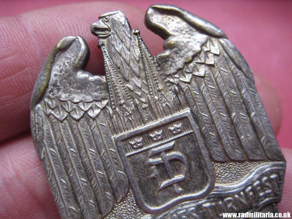 & pre WW2 good quality German tinnie BADGE with Eagle - Deutsches TURNFEST Koln 1928. - Image 14