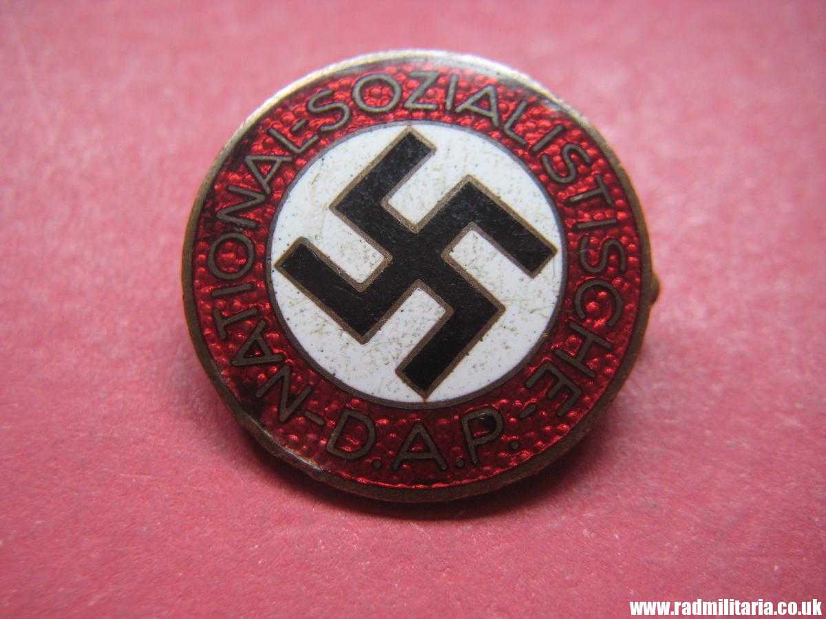 & WW2 NSDAP enamel MEMBERSHIP BADGE marked: RZM M1/120 good condition. - Image 20