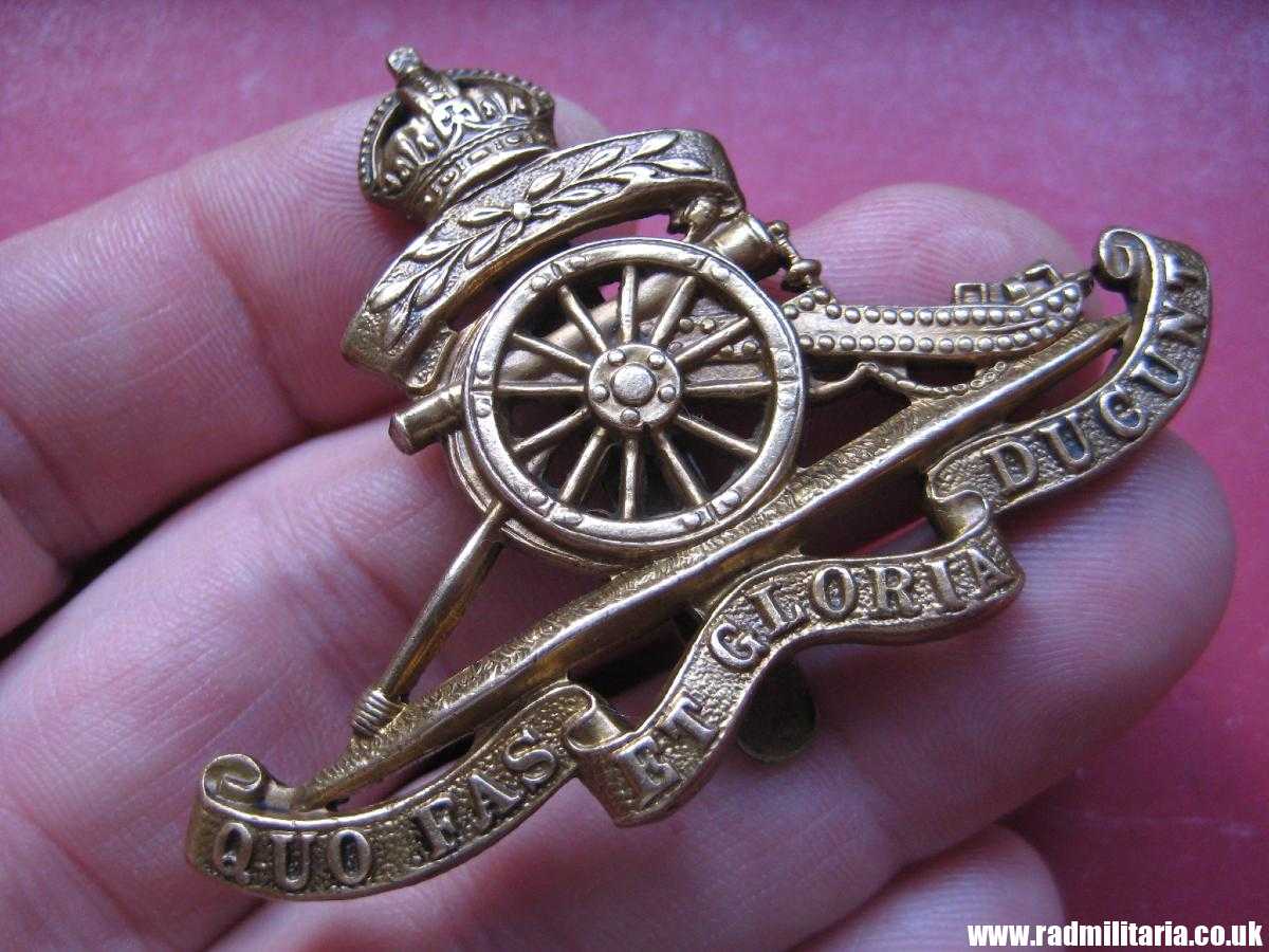 & WW1 British CAP BADGE: Royal Artillery Territorials. - Image 3