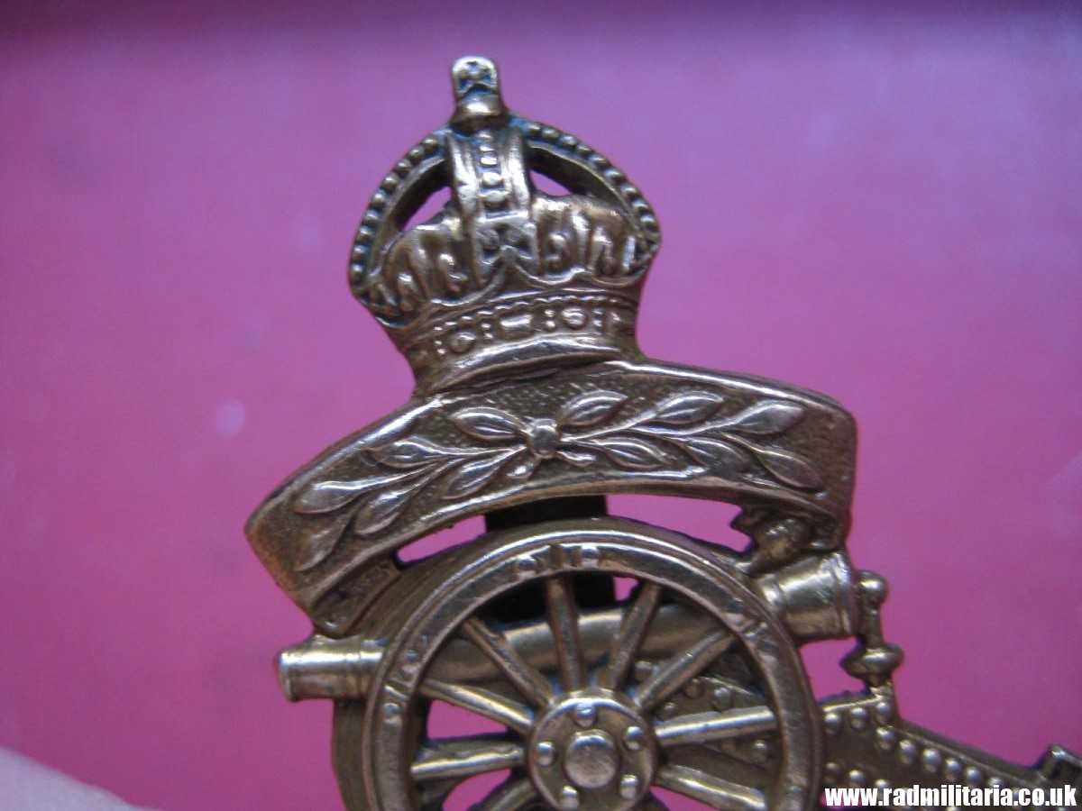 & WW1 British CAP BADGE: Royal Artillery Territorials. - Image 8