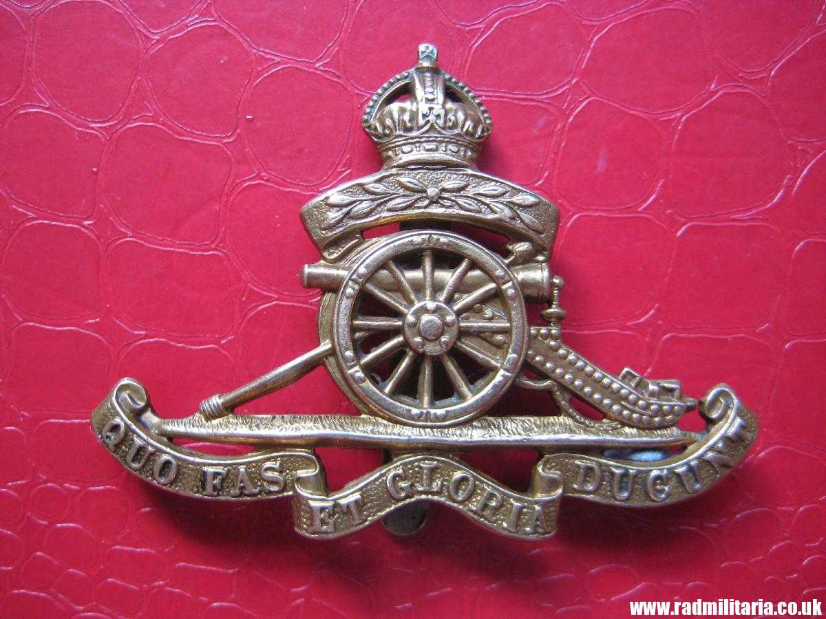 & WW1 British CAP BADGE: Royal Artillery Territorials.