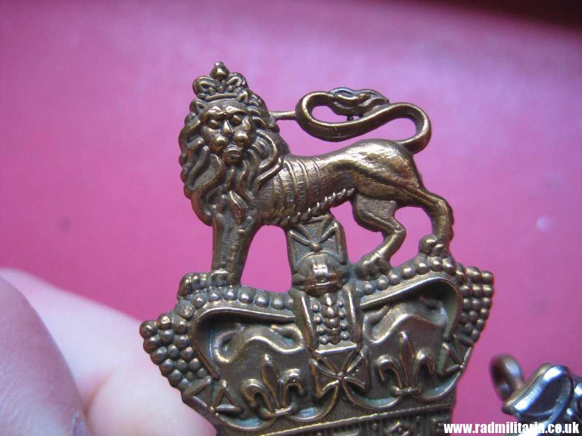 & pre WW1 original British 1st Royal Dragoons VICTORIAN CAP BADGE bi-metal. - Image 12