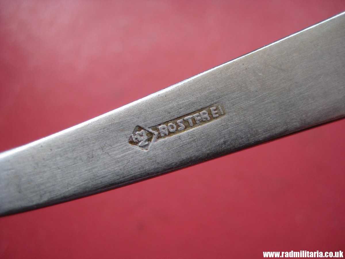 & WW2 German TEA SPOON with swastika, maker: HMZ Rostfrei - LEITZ M.D.A Sch.d.A. good condition, rare !! - Image 12