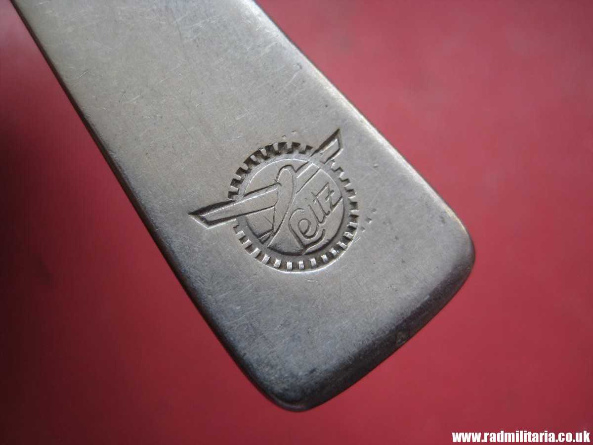 & WW2 German TEA SPOON with swastika, maker: HMZ Rostfrei - LEITZ M.D.A Sch.d.A. good condition, rare !! - Image 15