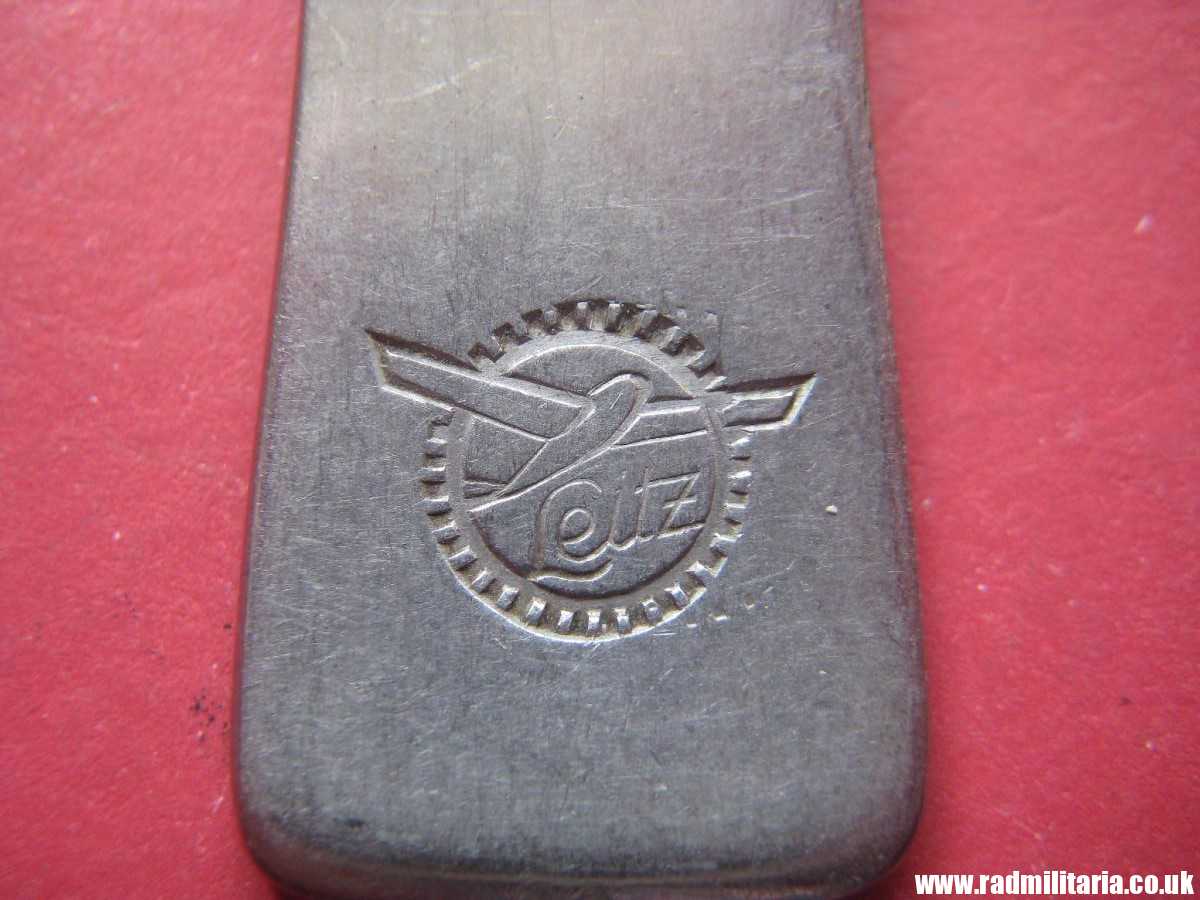 & WW2 German TEA SPOON with swastika, maker: HMZ Rostfrei - LEITZ M.D.A Sch.d.A. good condition, rare !! - Image 8