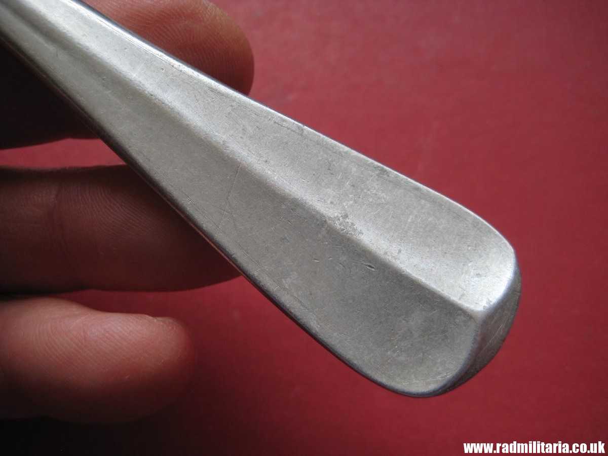 & WW2 original German KRIEGSMARINE FORK aluminum marked: "M" and "HMZ 41" 3rd REICH CUTLERY. - Image 8
