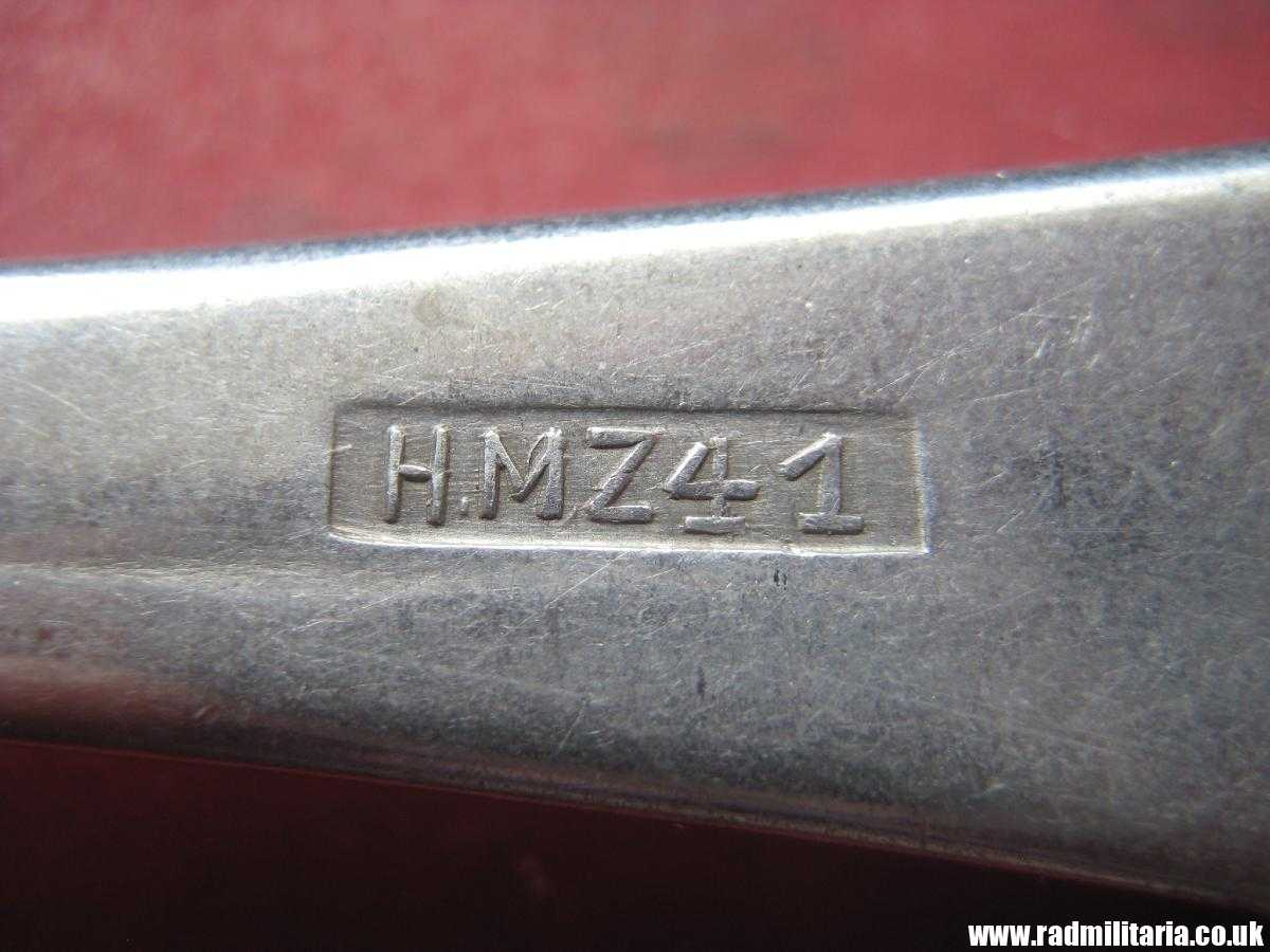 & WW2 original German KRIEGSMARINE FORK aluminum marked: "M" and "HMZ 41" 3rd REICH CUTLERY. - Image 17