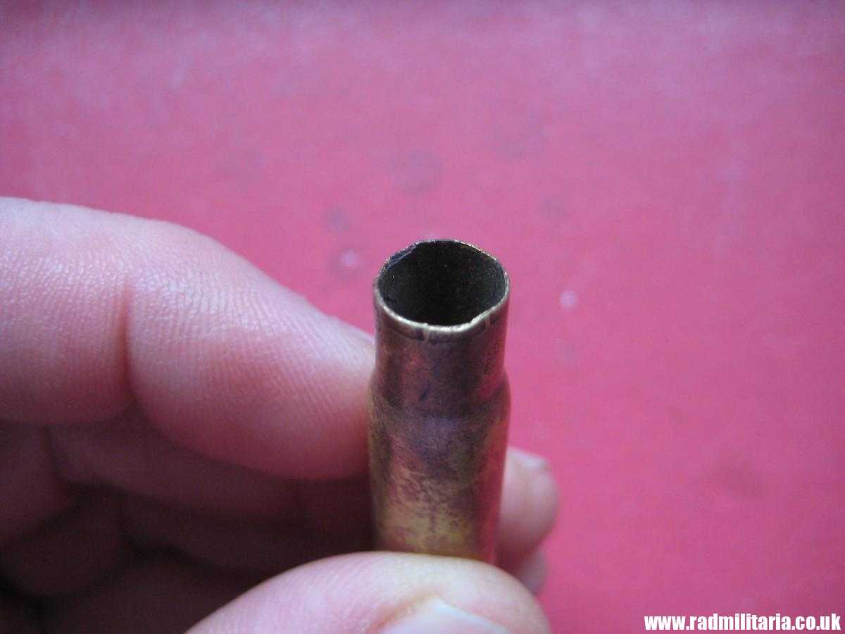 & WW2 original Mauser 98k BRASS EMPTY SHELL marking: DWM 1938 SS-TV. 100% genuine !! rare ! - Image 6