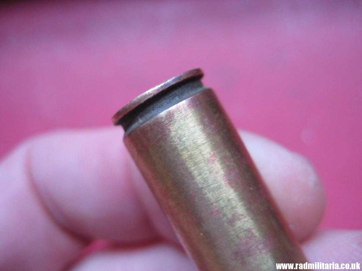 & WW2 original Mauser 98k BRASS EMPTY SHELL marking: DWM 1938 SS-TV. 100% genuine !! rare ! - Image 8