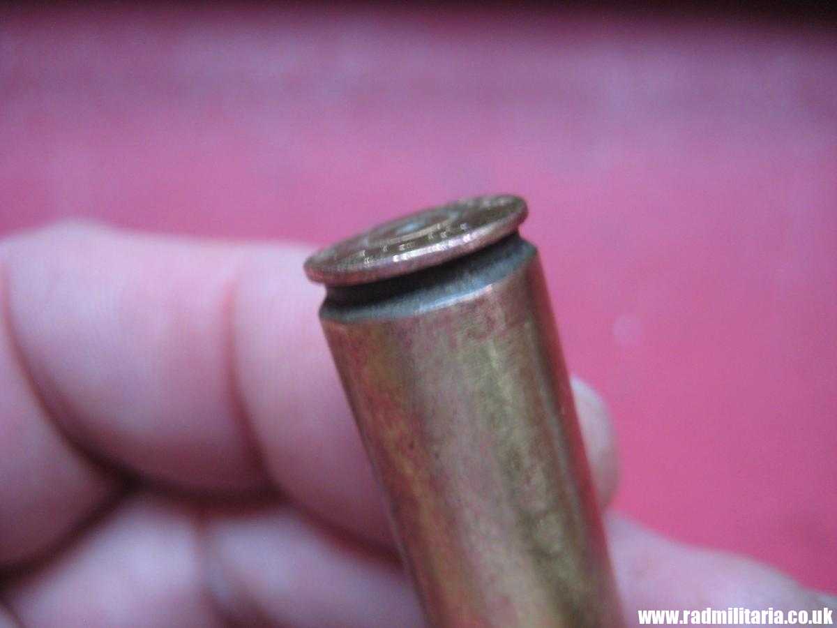 & WW2 original Mauser 98k BRASS EMPTY SHELL marking: DWM 1938 SS-TV. 100% genuine !! rare ! - Image 9