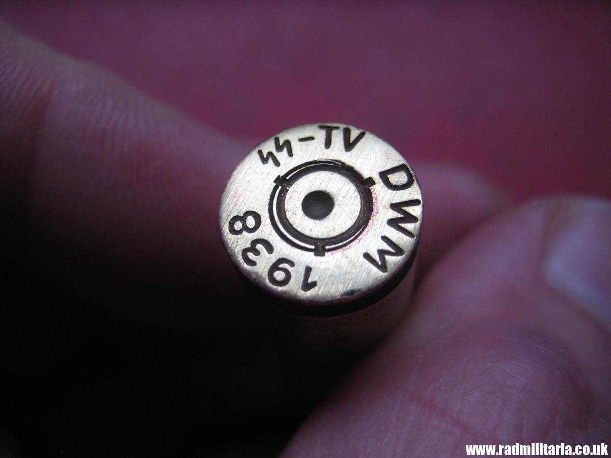 & WW2 original Mauser 98k BRASS EMPTY SHELL marking: DWM 1938 SS-TV. 100% genuine !! rare ! - Image 12
