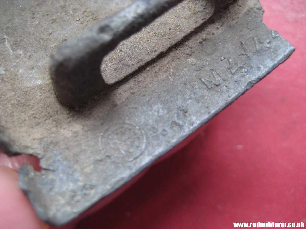 & WW2 original German Hitler Youth HJ BELT BUCKLE, marked: RZM M4/44. metal detecting find. - Image 12