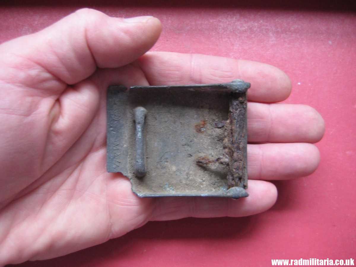 & WW2 original German Hitler Youth HJ BELT BUCKLE, marked: RZM M4/44. metal detecting find. - Image 14