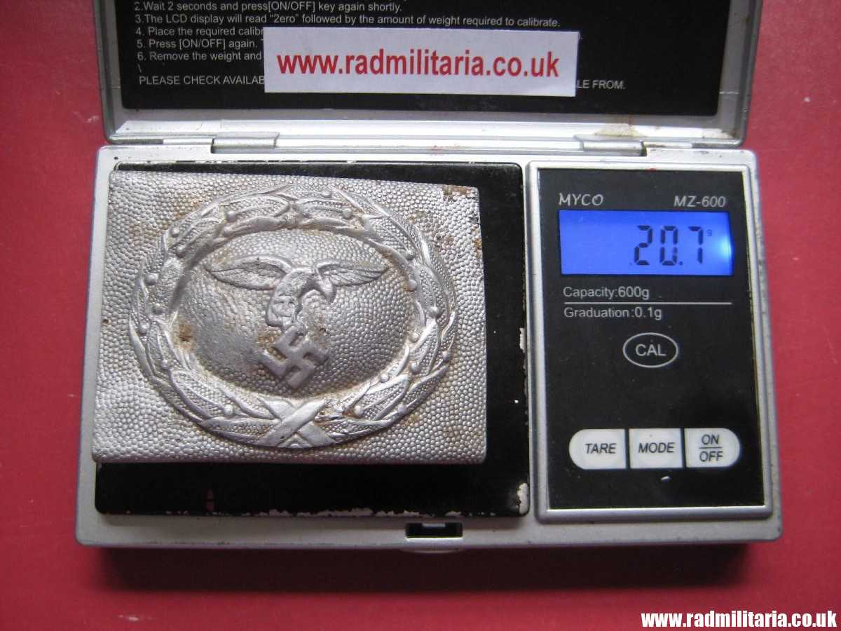 & WW2 original German 1st pattern Luftwaffe BELT BUCKLE aluminum, rare. - Image 13