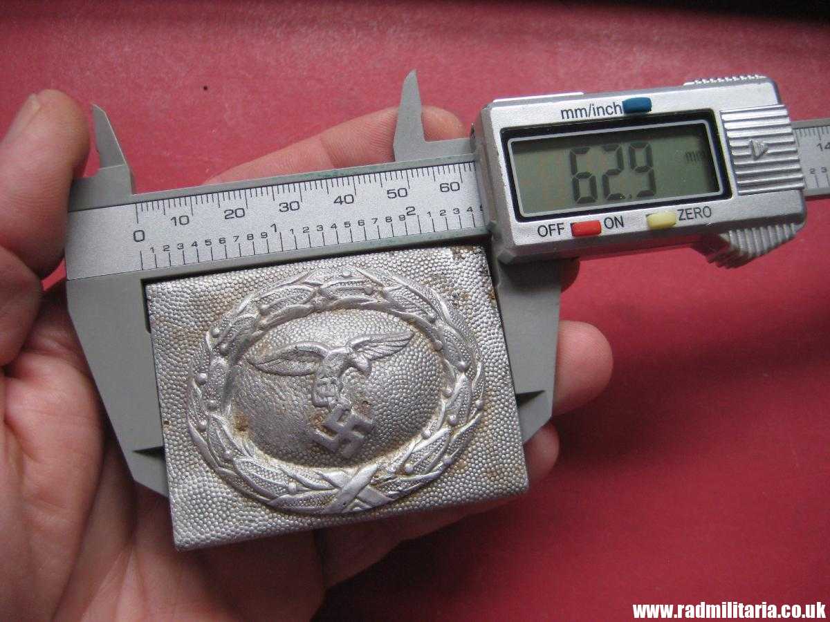 & WW2 original German 1st pattern Luftwaffe BELT BUCKLE aluminum, rare. - Image 14