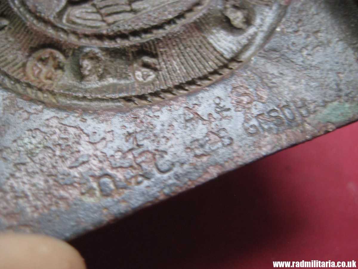 & WW2 original early HITLER YOUTH - HJ Belt BUCKLE white metal, marked: "A A&S O&C GES. GESCH." - Image 12