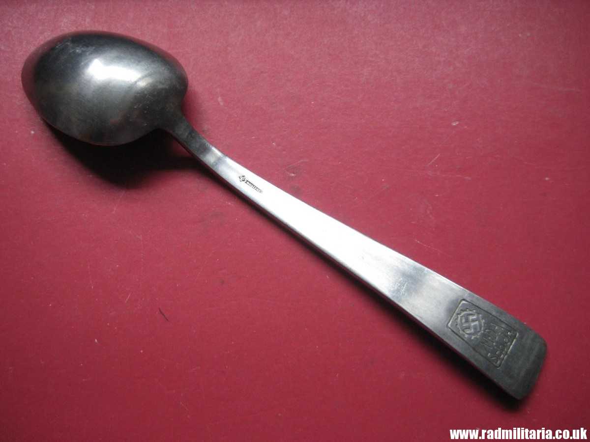 & WW2 German SPOON with swastika from LEITZ FACTORY marking: M.D.A Sch.d.A. Rostfrei-Stahl good condition, rare !! - Image 8