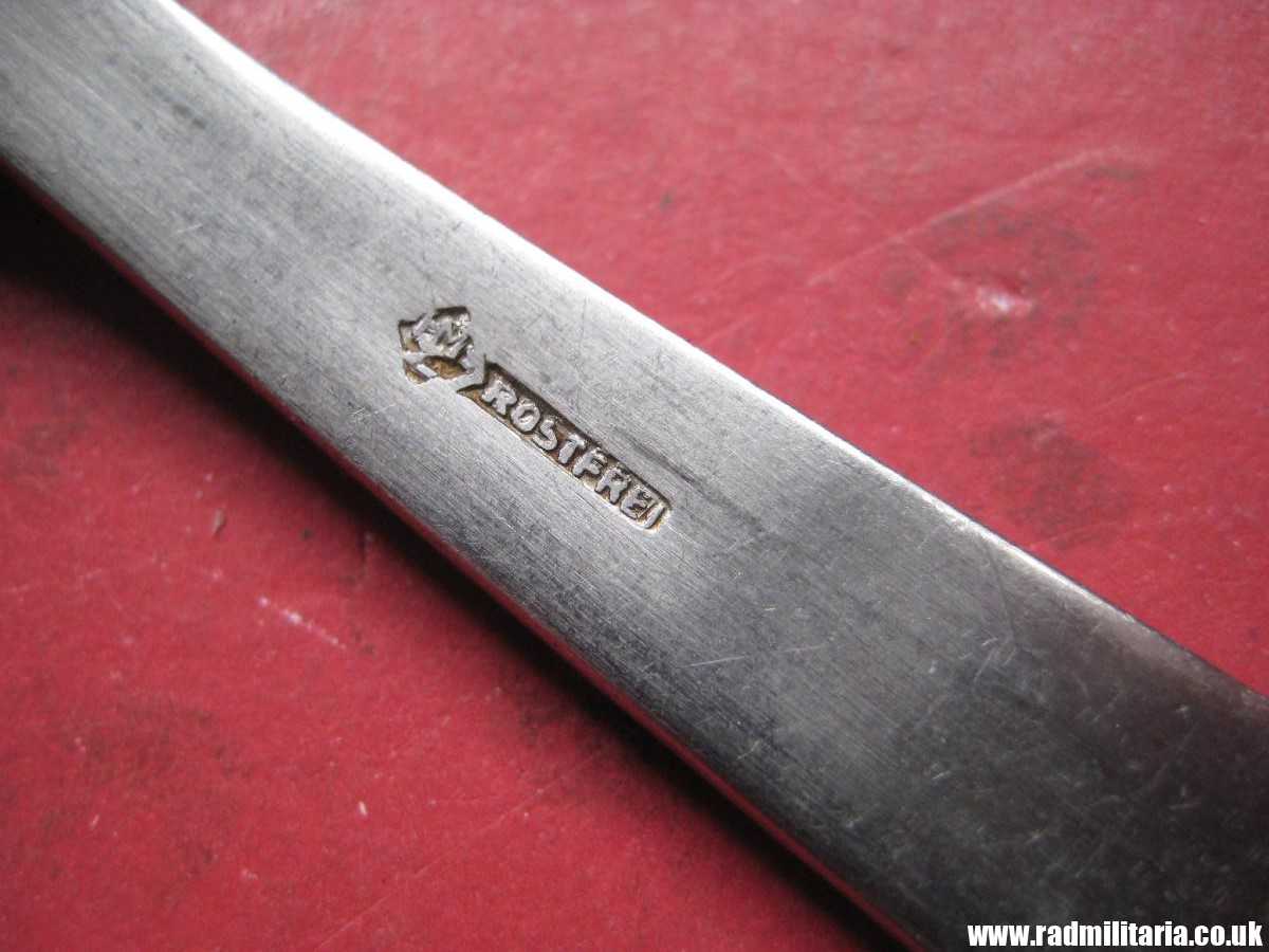 & WW2 German SPOON with swastika from LEITZ FACTORY marking: M.D.A Sch.d.A. Rostfrei-Stahl good condition, rare !! - Image 6