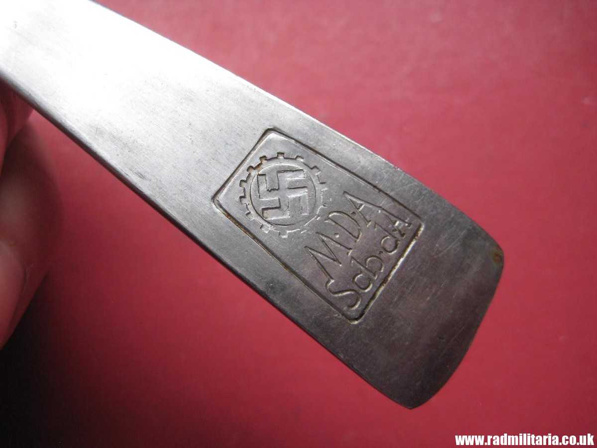 & WW2 German SPOON with swastika from LEITZ FACTORY marking: M.D.A Sch.d.A. Rostfrei-Stahl good condition, rare !! - Image 14