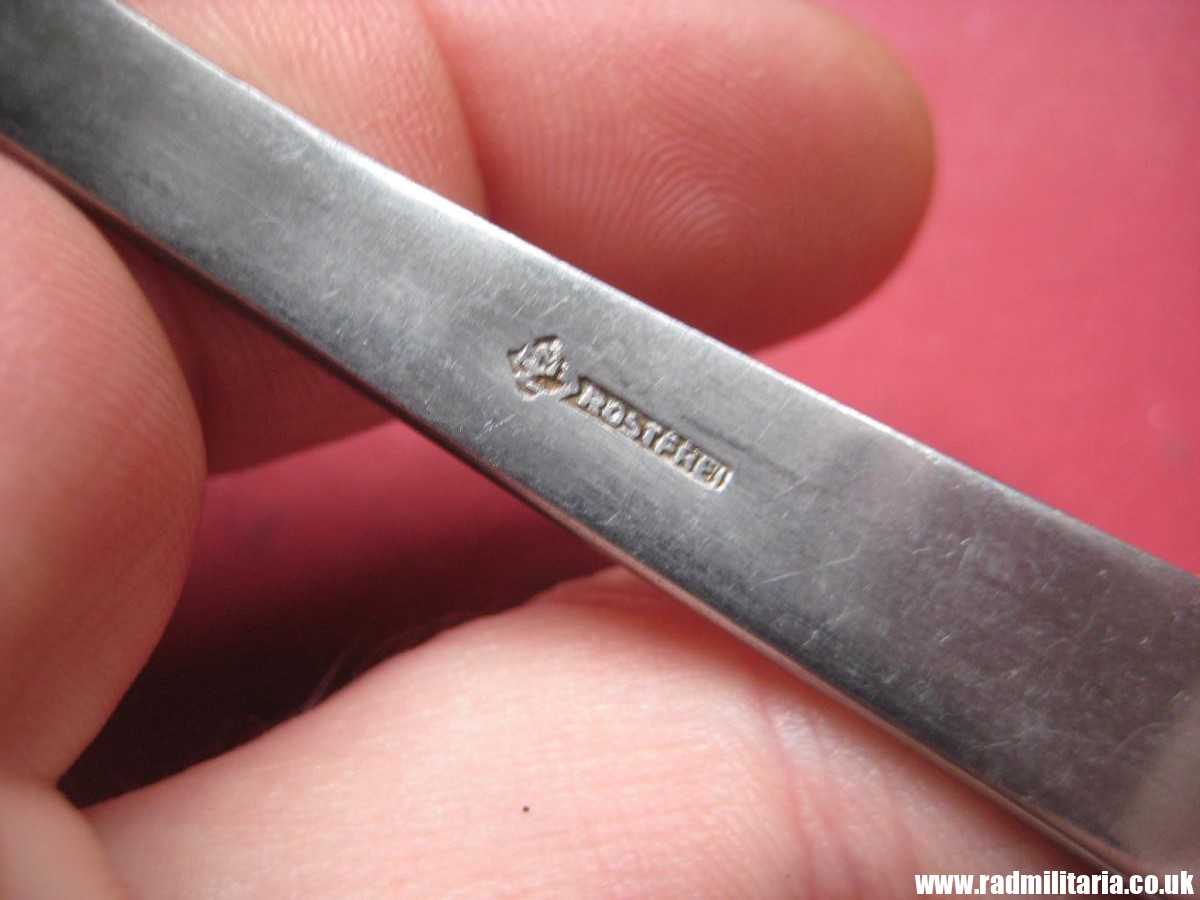 & WW2 German SPOON with swastika from LEITZ FACTORY marking: M.D.A Sch.d.A. Rostfrei-Stahl good condition, rare !! - Image 15