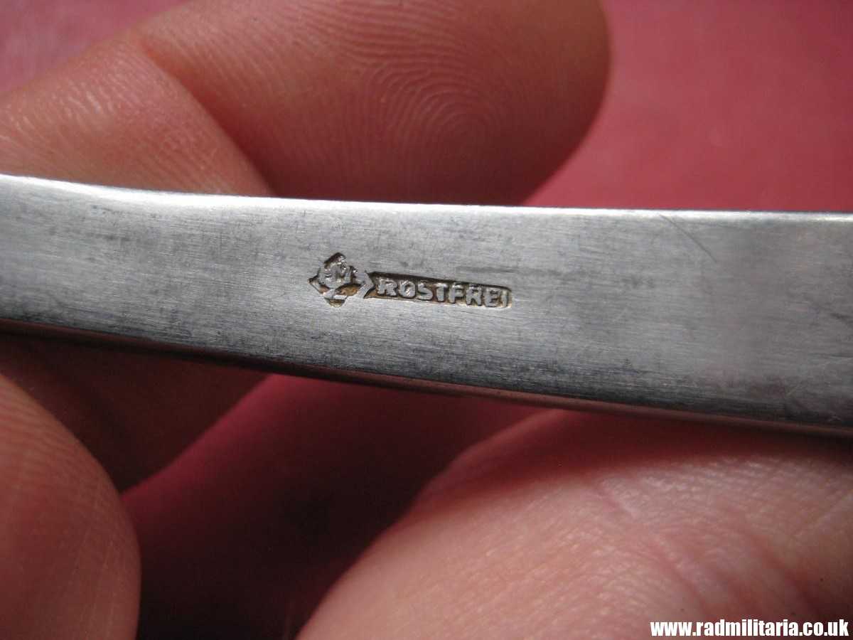 & WW2 German SPOON with swastika from LEITZ FACTORY marking: M.D.A Sch.d.A. Rostfrei-Stahl good condition, rare !! - Image 16