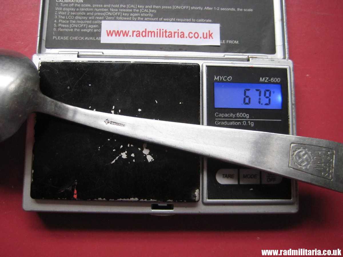 & WW2 German SPOON with swastika from LEITZ FACTORY marking: M.D.A Sch.d.A. Rostfrei-Stahl good condition, rare !! - Image 18