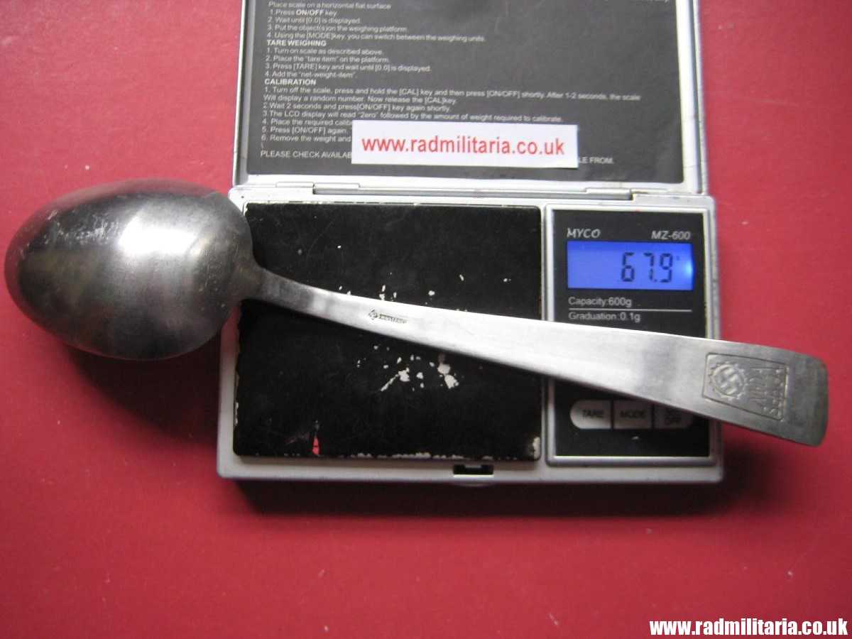& WW2 German SPOON with swastika from LEITZ FACTORY marking: M.D.A Sch.d.A. Rostfrei-Stahl good condition, rare !! - Image 19