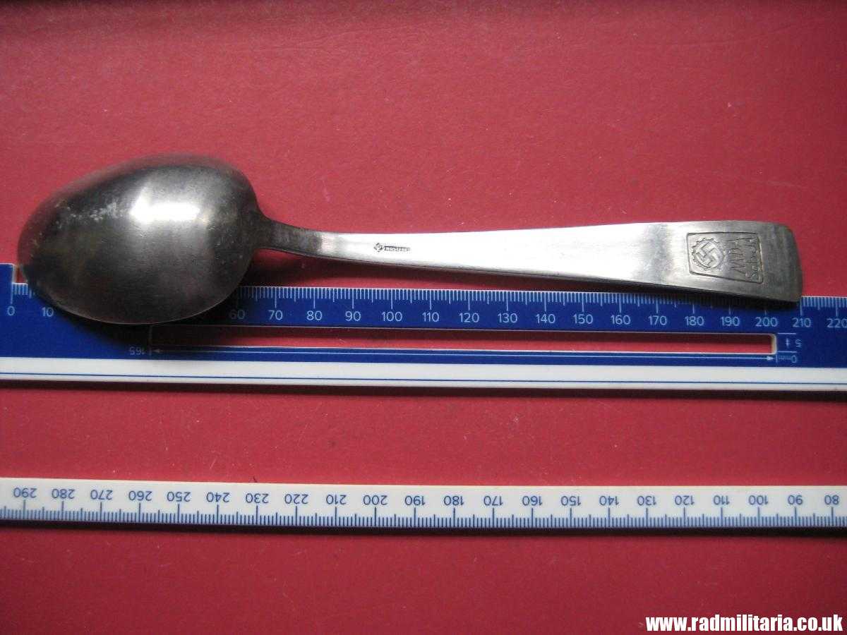 & WW2 German SPOON with swastika from LEITZ FACTORY marking: M.D.A Sch.d.A. Rostfrei-Stahl good condition, rare !! - Image 20