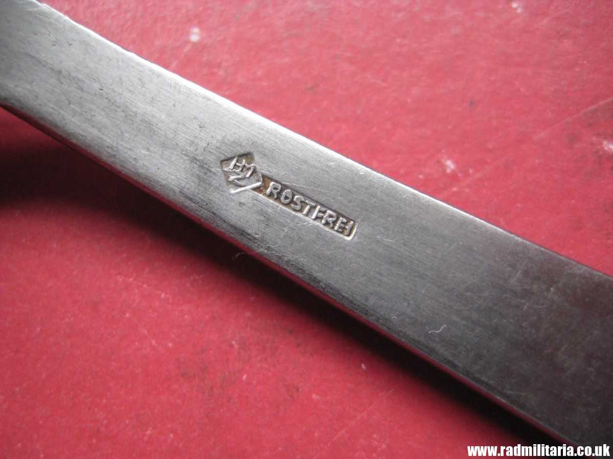 & WW2 German FORK with swastika from LEITZ FACTORY marking: M.D.A Sch.d.A. HMZ Rostfrei - good condition, rare !! - Image 4