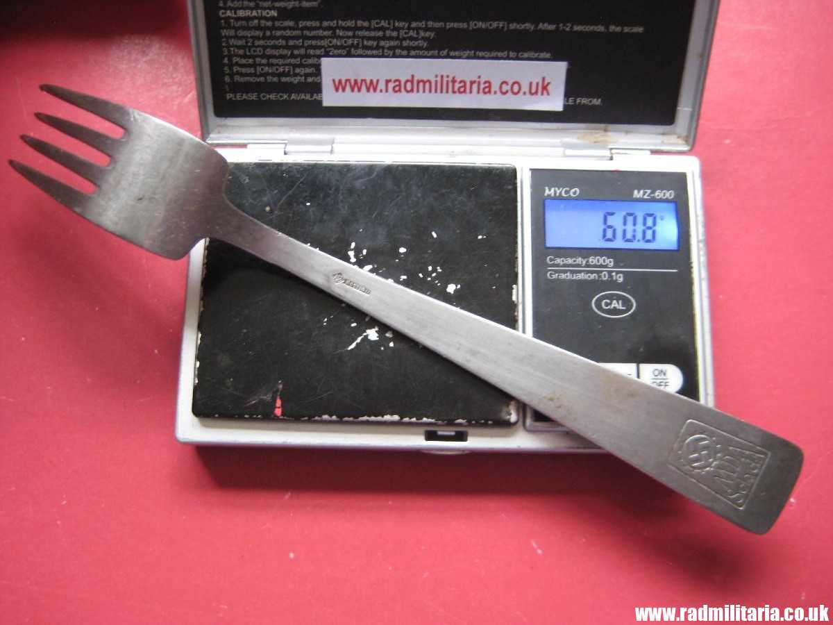 & WW2 German FORK with swastika from LEITZ FACTORY marking: M.D.A Sch.d.A. HMZ Rostfrei - good condition, rare !! - Image 22