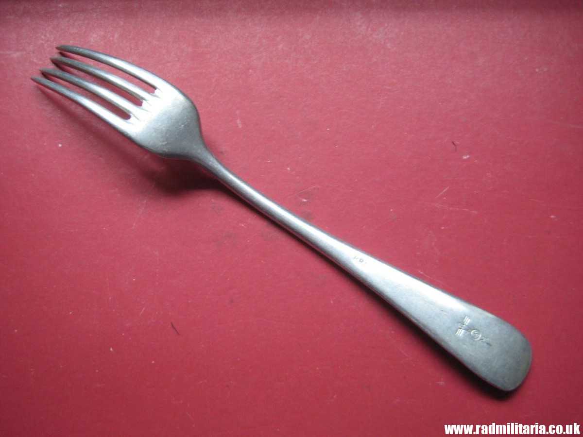& WW2 German KRIEGSMARINE aluminum FORK marked: "M" and Eagle, 3rd REICH CUTLERY. - Image 5