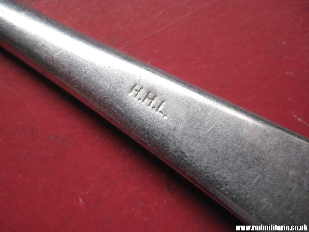& WW2 German KRIEGSMARINE aluminum FORK marked: "M" and Eagle, 3rd REICH CUTLERY. - Image 8