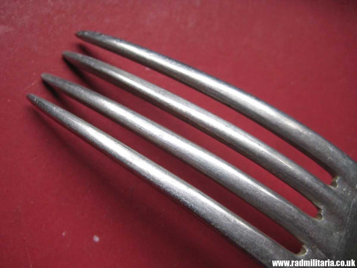 & WW2 German KRIEGSMARINE aluminum FORK marked: "M" and Eagle, 3rd REICH CUTLERY. - Image 10