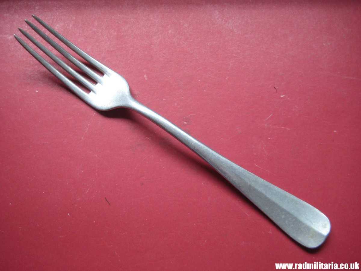 & WW2 German KRIEGSMARINE aluminum FORK marked: "M" and Eagle, 3rd REICH CUTLERY. - Image 6
