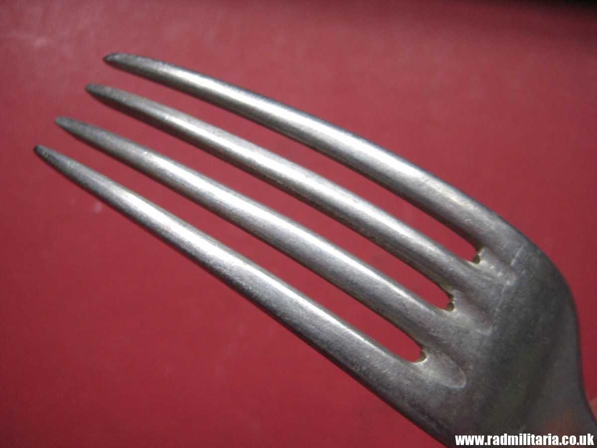& WW2 German KRIEGSMARINE aluminum FORK marked: "M" and Eagle, 3rd REICH CUTLERY. - Image 14