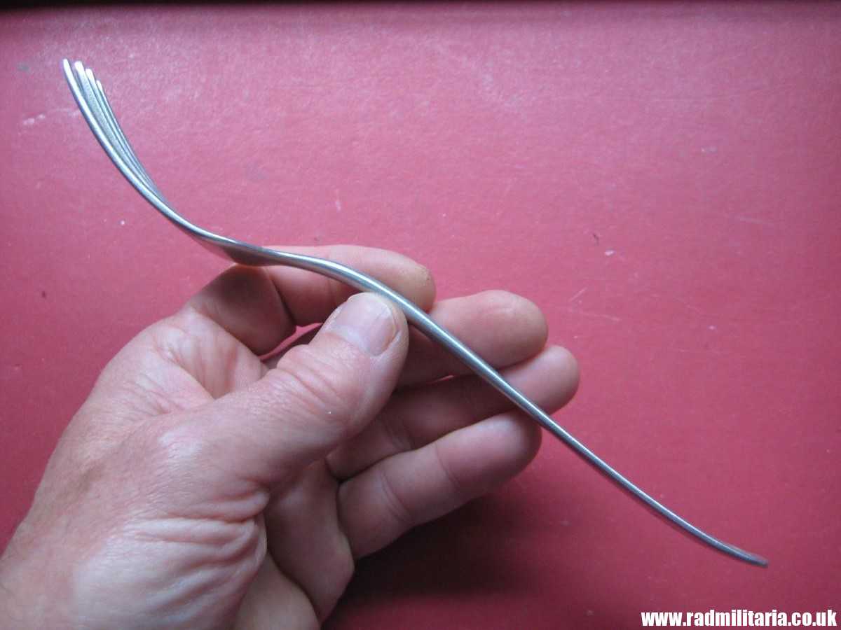 & WW2 German KRIEGSMARINE aluminum FORK marked: "M" and Eagle, 3rd REICH CUTLERY. - Image 4