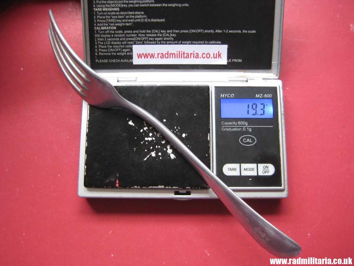 & WW2 German KRIEGSMARINE aluminum FORK marked: "M" and Eagle, 3rd REICH CUTLERY. - Image 18