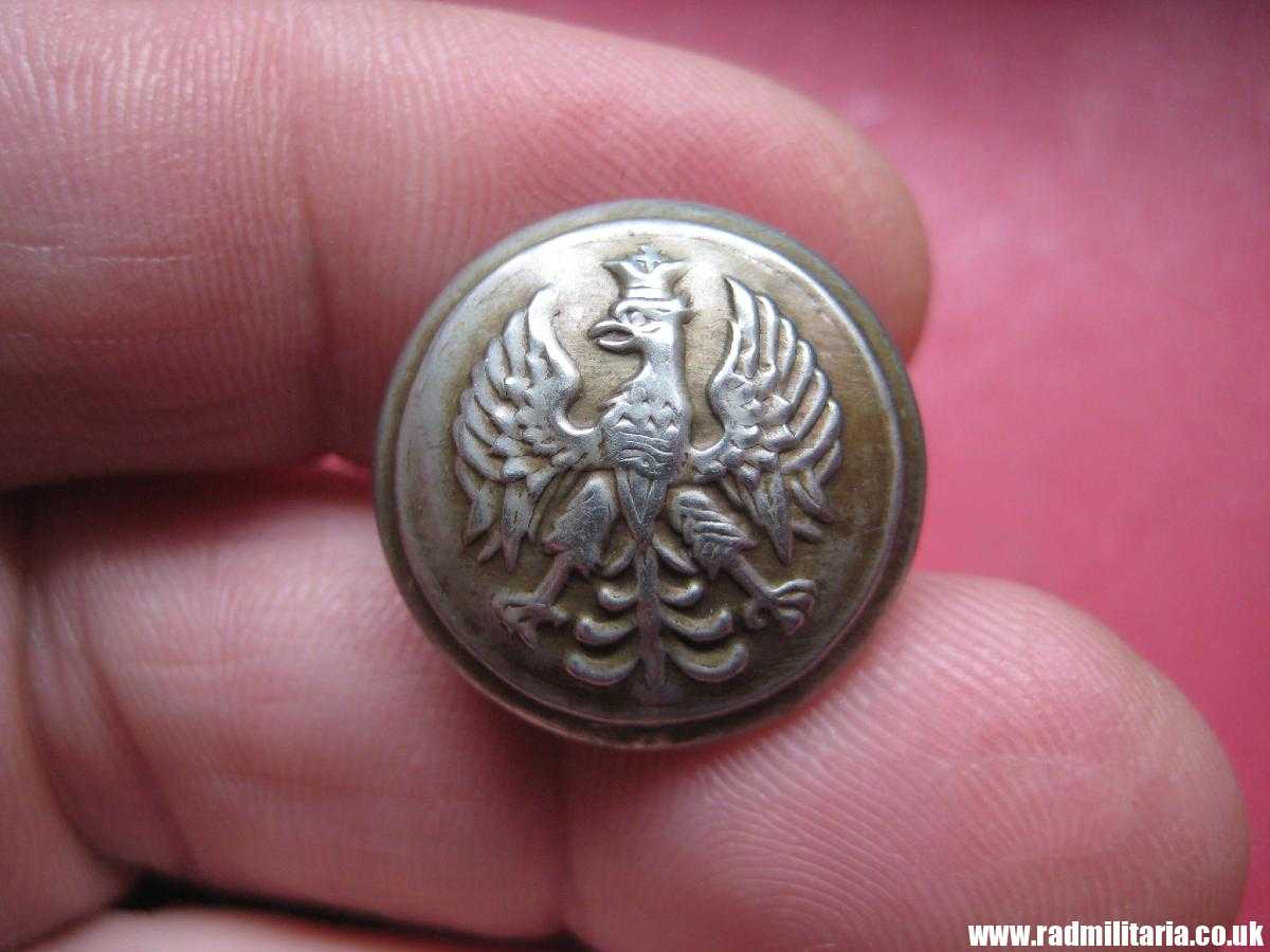 & WW2 genuine Polish Army tunic BUTTON with EAGLE, maker marks: Henderson Jerusalem - VERY RARE !!! - Image 2