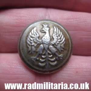 & WW2 genuine Polish Army tunic BUTTON with EAGLE, maker marks: Henderson Jerusalem - VERY RARE !!!