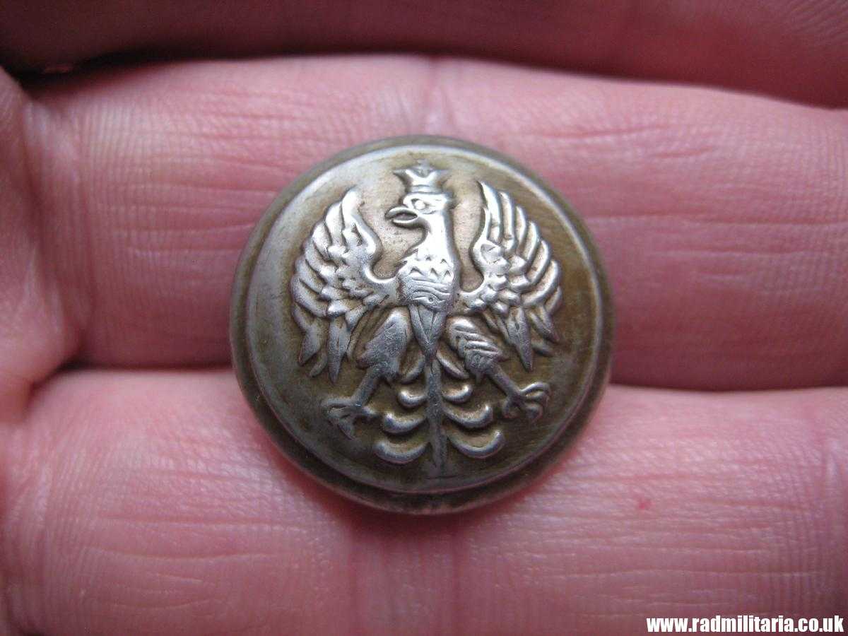 & WW2 genuine Polish Army tunic BUTTON with EAGLE, maker marks: Henderson Jerusalem - VERY RARE !!!