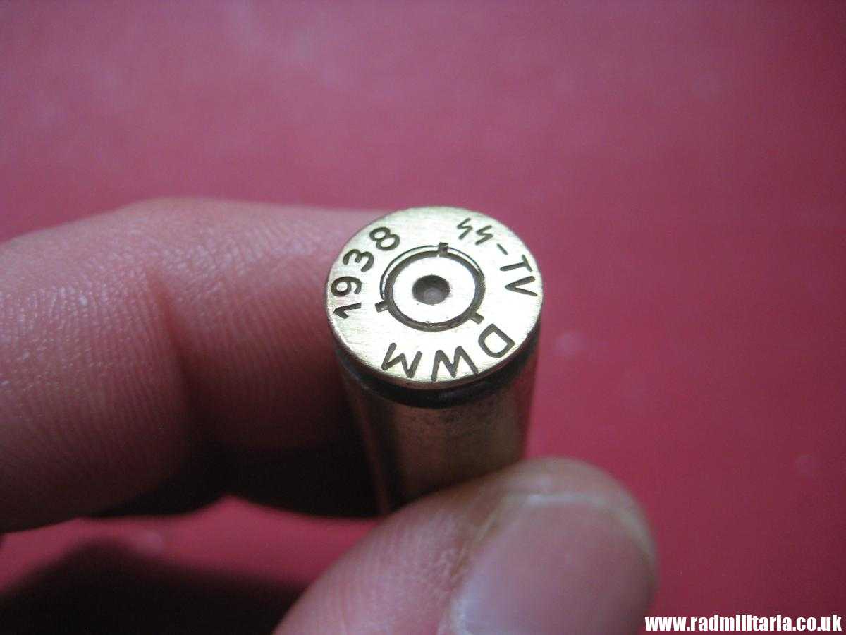 & WW2 original Mauser k98 BRASS EMPTY SHELL marking: DWM 1938 SS-TV. 100% genuine !! rare ! - Image 10